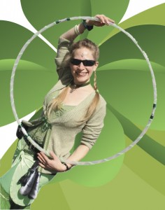Hip The Hoopla humorous hoop dance fitness classes, performances, hoops, private lessons and coaching